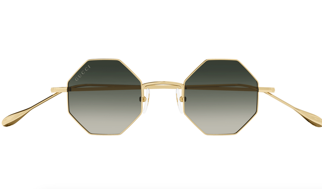 Gucci GG1814S-001 Gold geometric Unisex Sunglasses