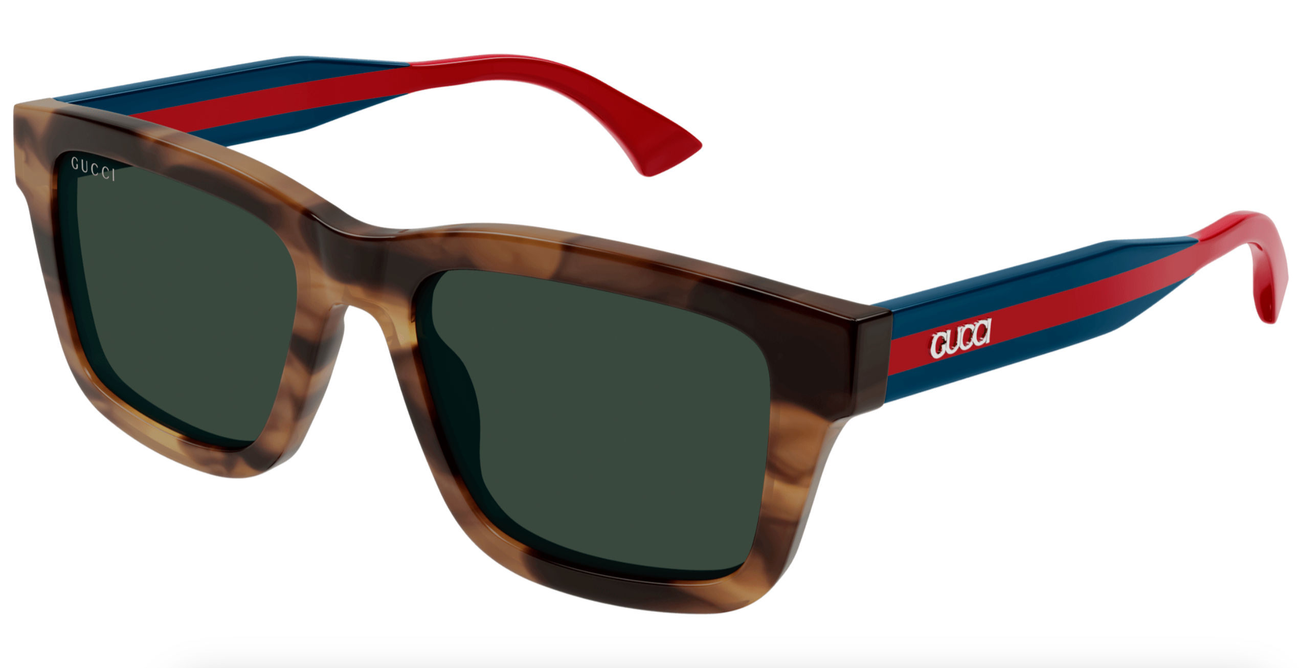 Gucci GG1869S-003 Havana, blue & red square Mens Sunglasses