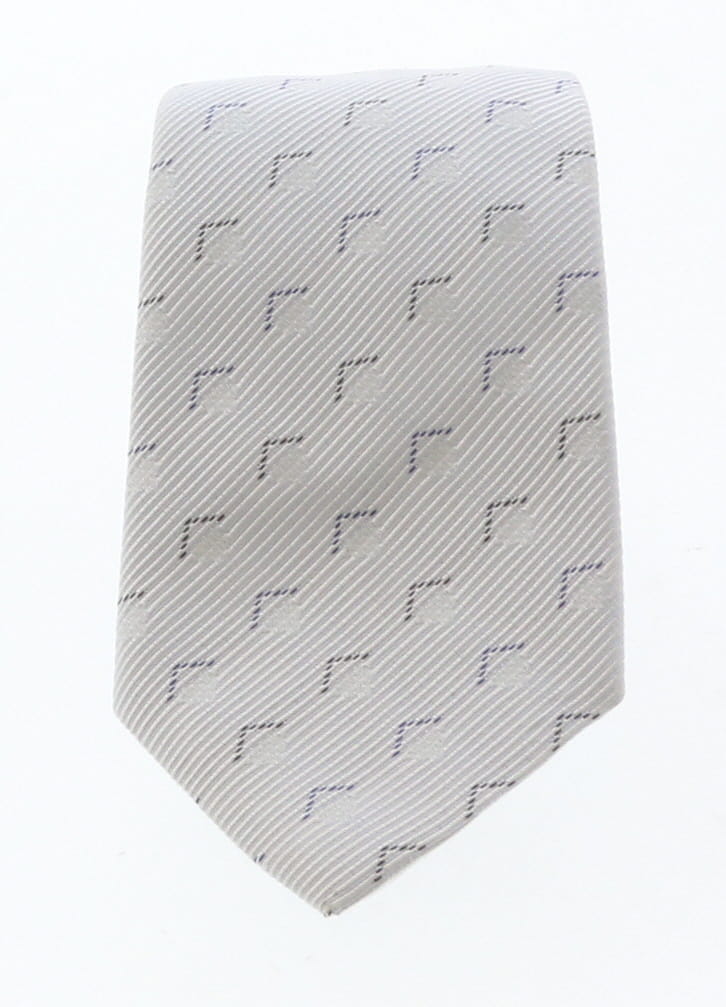 Emporio Armani Light Blue Geometric 100% Silk Mens Tie