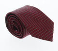 Emporio Armani Red Zigzag 100% Silk Mens Tie