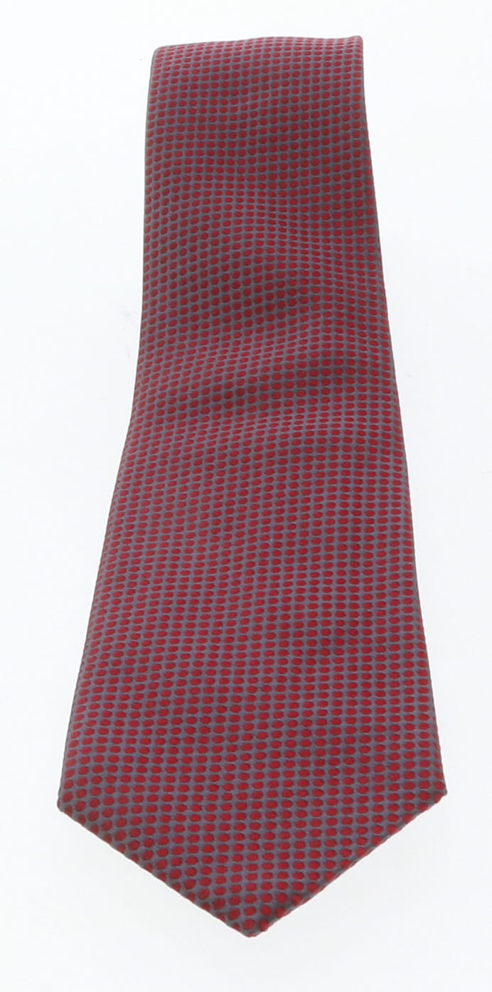 Emporio Armani Red Dotted 100% Silk Mens Tie