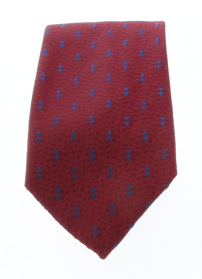 Emporio Armani Red Arrow Pattern 100% Silk Mens Tie