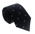 Emporio Armani Black armani logo 100% Silk Mens Tie