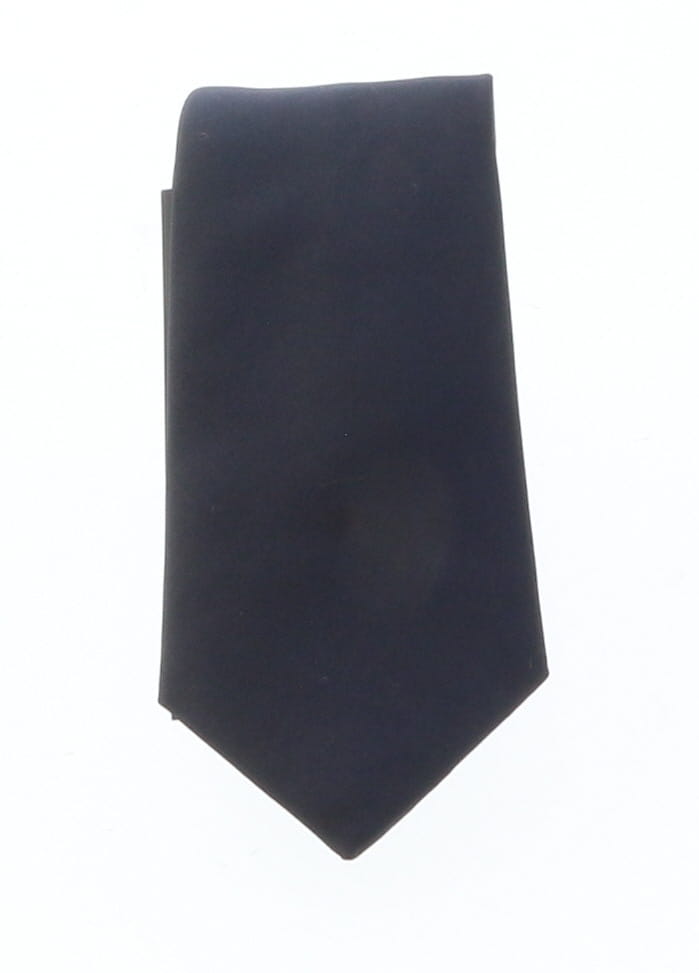 Emporio Armani Navy blue solid 100% Silk Mens Tie