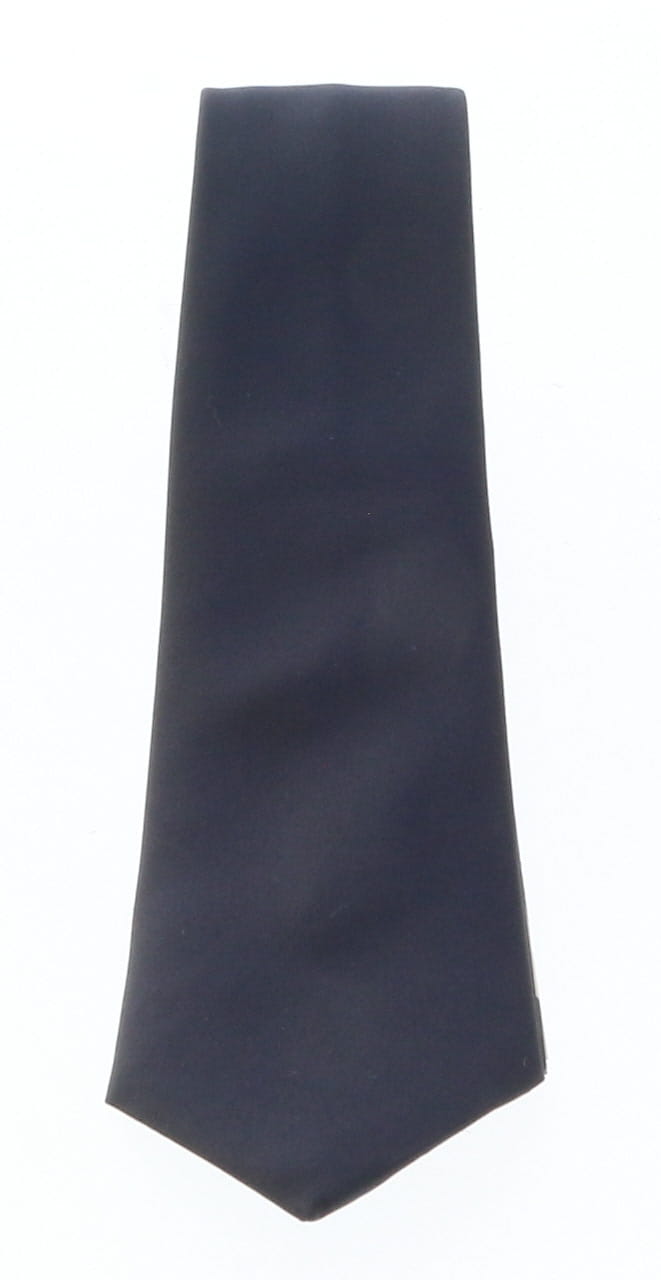 Emporio Armani Navy blue solid 100% Silk Mens Tie