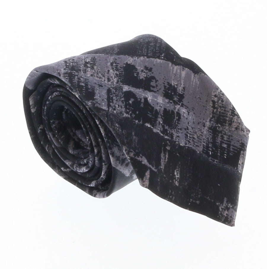 Emporio Armani Black Graphic 100% Silk Mens Tie