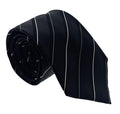 Emporio Armani Black pinstripe pattern 100% Silk Mens Tie