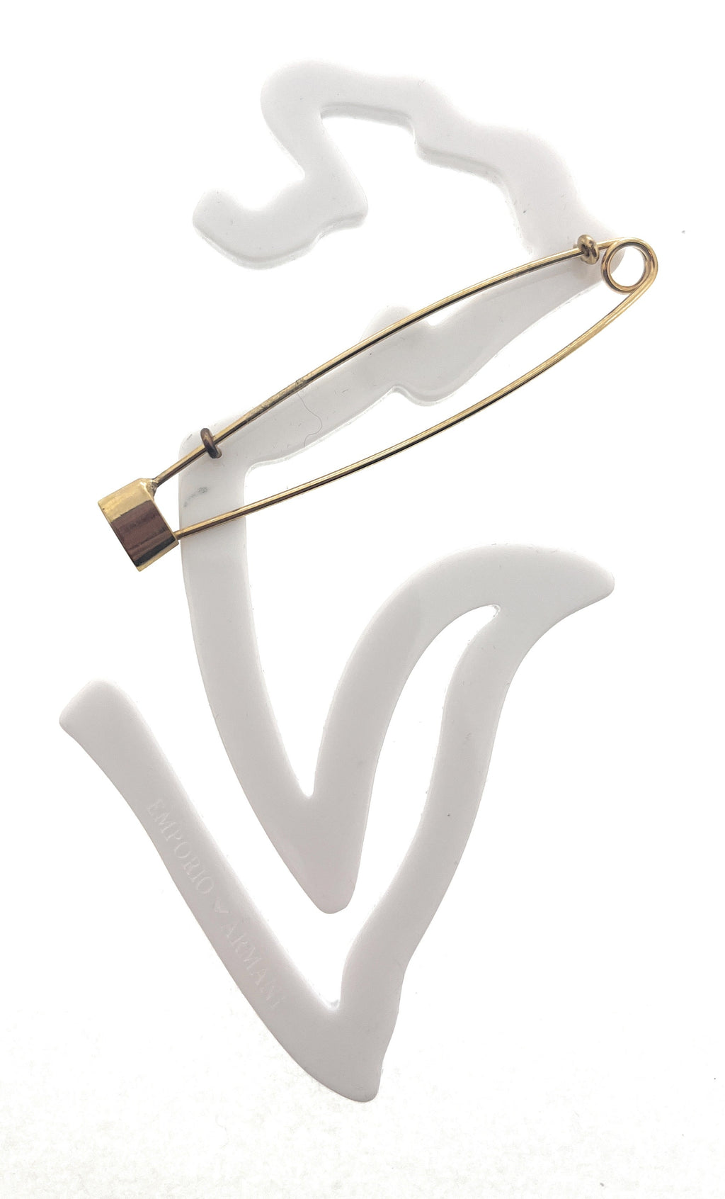 Emporio Armani Black Arrow Resin Retro Brooch Pin