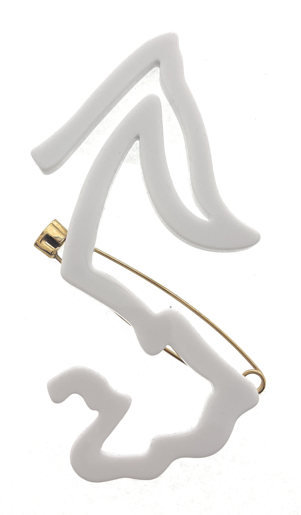 Emporio Armani Black Arrow Resin Retro Brooch Pin