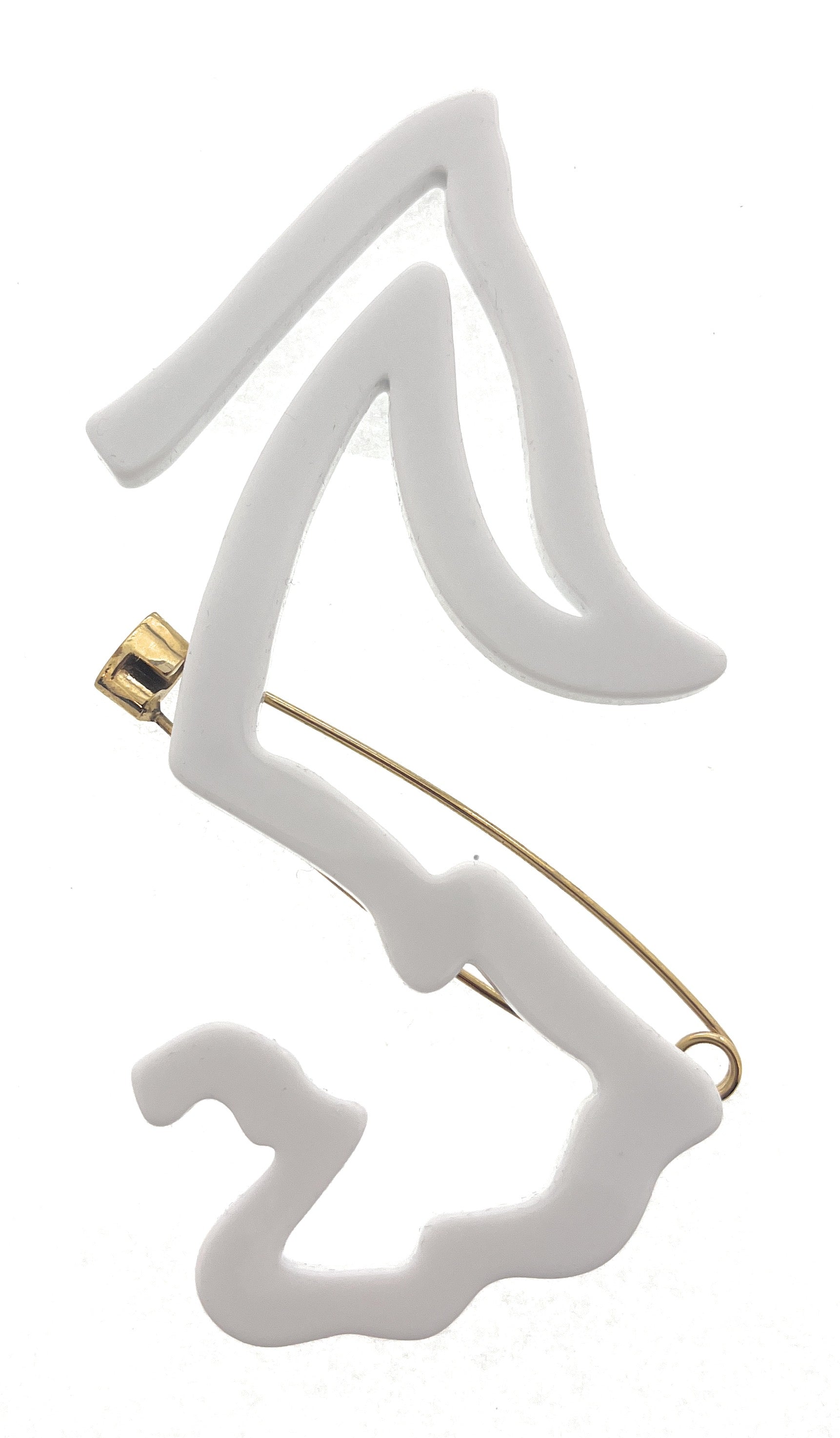 Emporio Armani Black Arrow Resin Retro Brooch Pin
