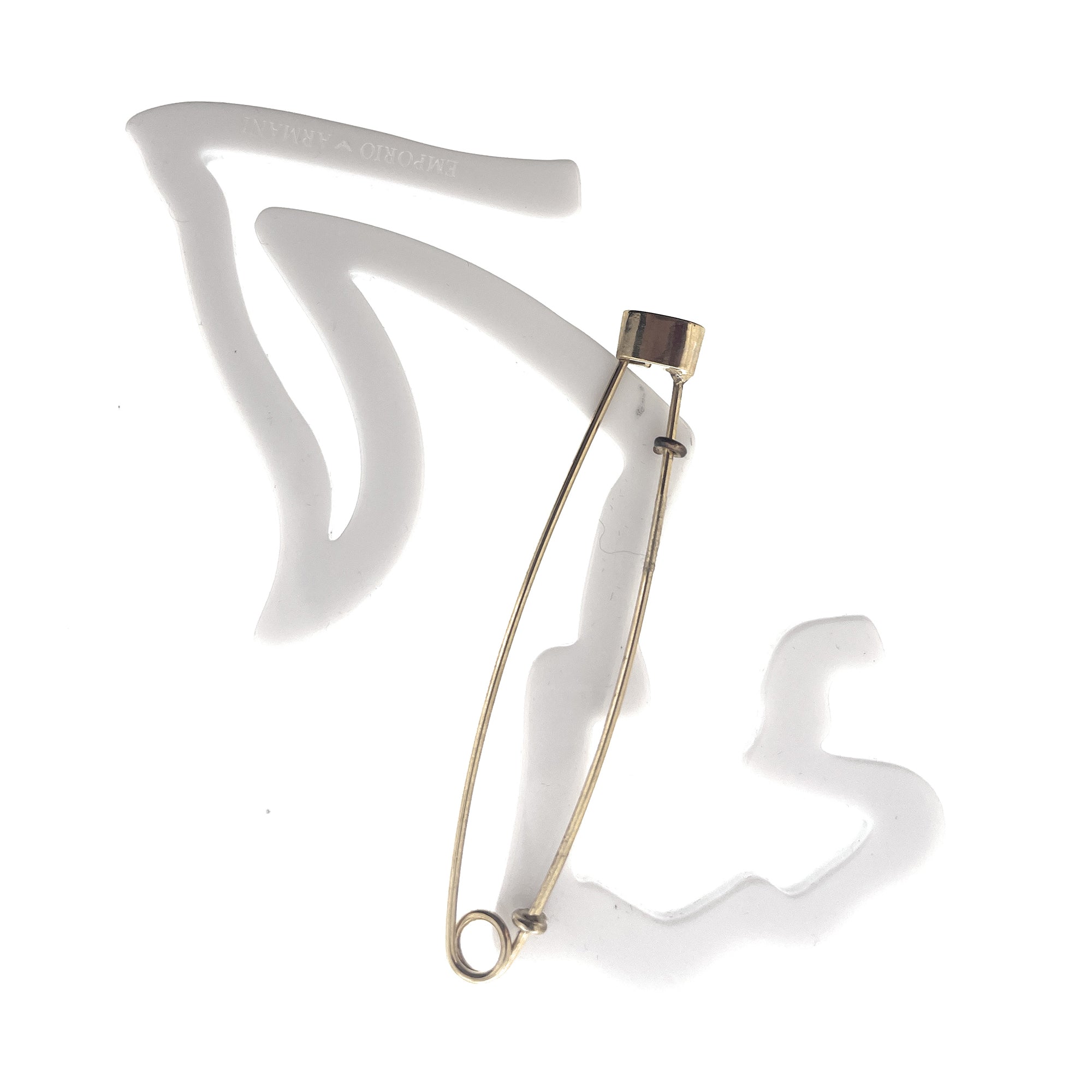 Emporio Armani Black Arrow Resin Retro Brooch Pin