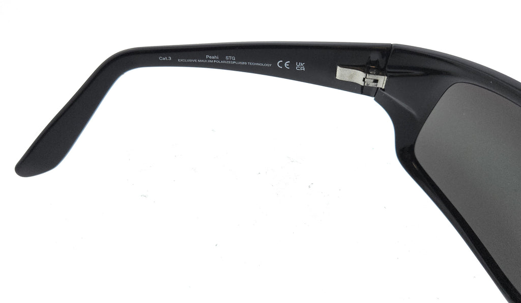 Maui Jim MJ0202S001 Gloss Black WrapAround Polarized Sunglasses Neutral