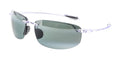 Maui Jim MJ0407S005 Rimless Polarized Clear Frame Sunglasses Grey UV