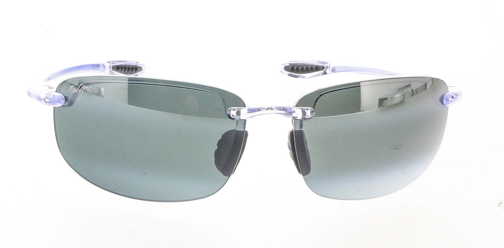 Maui Jim MJ0407S005 Rimless Polarized Clear Frame Sunglasses Grey UV