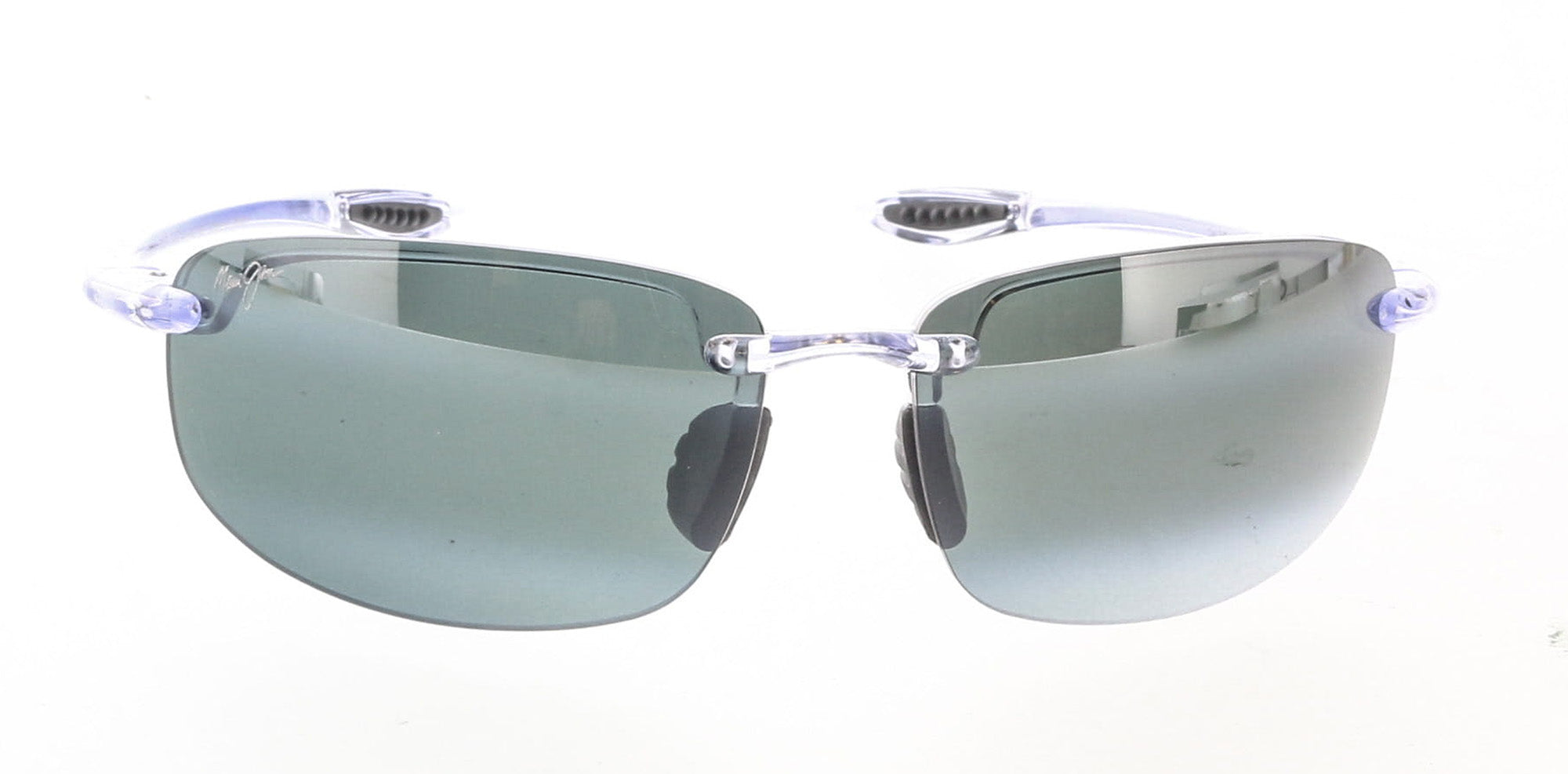 Maui Jim MJ0407S005 Rimless Polarized Clear Frame Sunglasses Grey UV