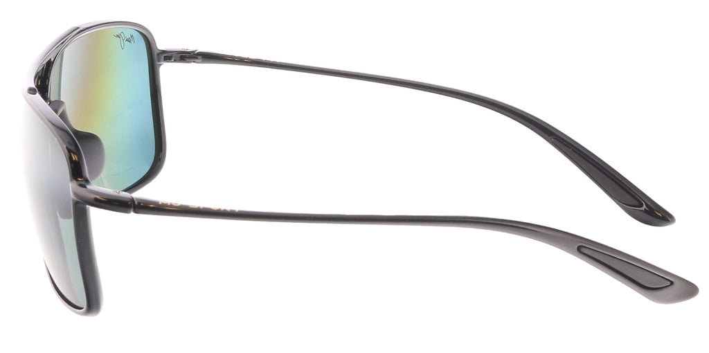 Maui Jim MJ0437S001 Refined Aviator Clarity Black Gloss Navigator Sunglasses
