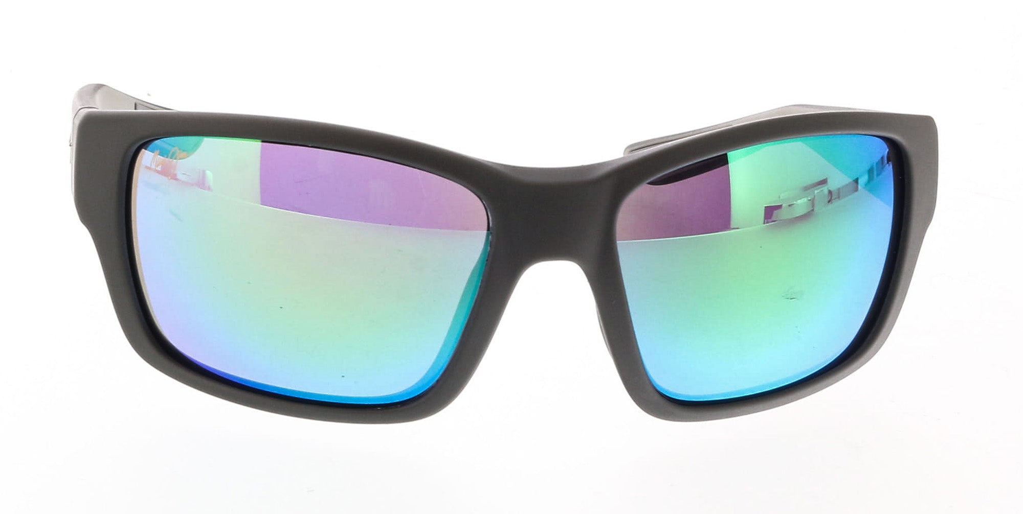 Maui Jim MJ0604S002 Sleek Matte Grey Frame Sunglasses Vibrant Green