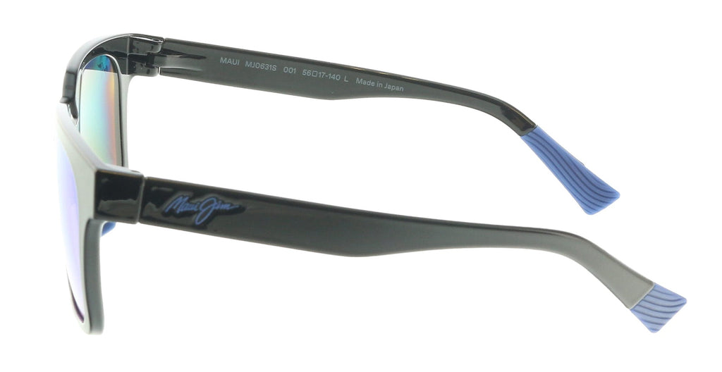 Maui Jim MJ0631S001 Square Polarized Sunglasses Matte Black Frame