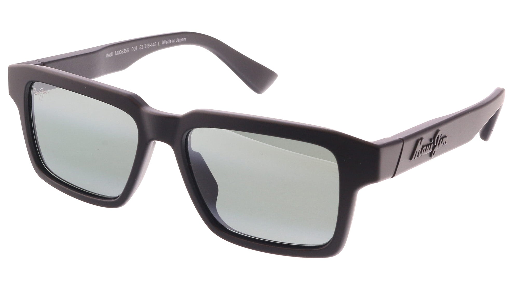 Maui Jim MJ0635S001 Kahiko Square Polarized Sunglasses Matte Black Frame