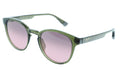 Maui Jim MJ0636S003 Round Polarized Sunglasses Translucent Green Frame