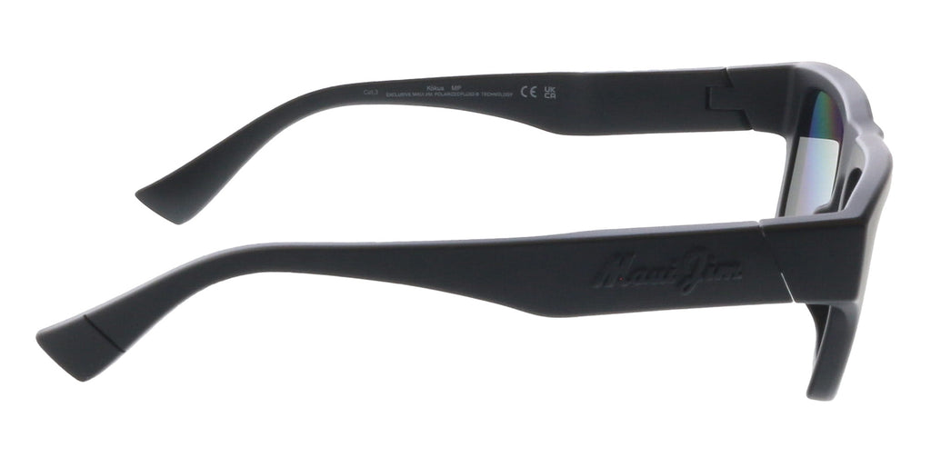 Maui Jim MJ0638S001 Square Polarized Sunglasses Matte Black Frame