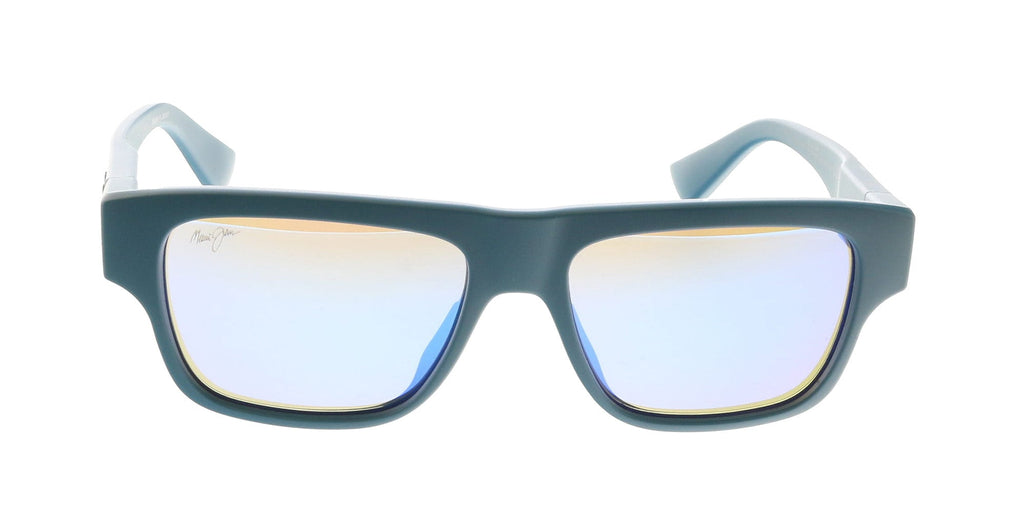 Maui Jim MJ0638S003 Square Polarized Sunglasses Matte Petrol Blue Frame
