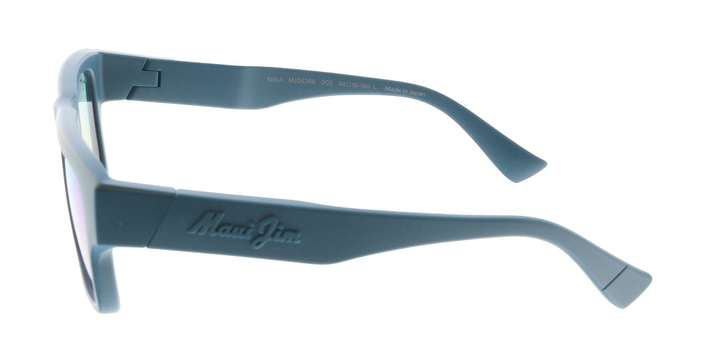 Maui Jim MJ0638S003 Square Polarized Sunglasses Matte Petrol Blue Frame