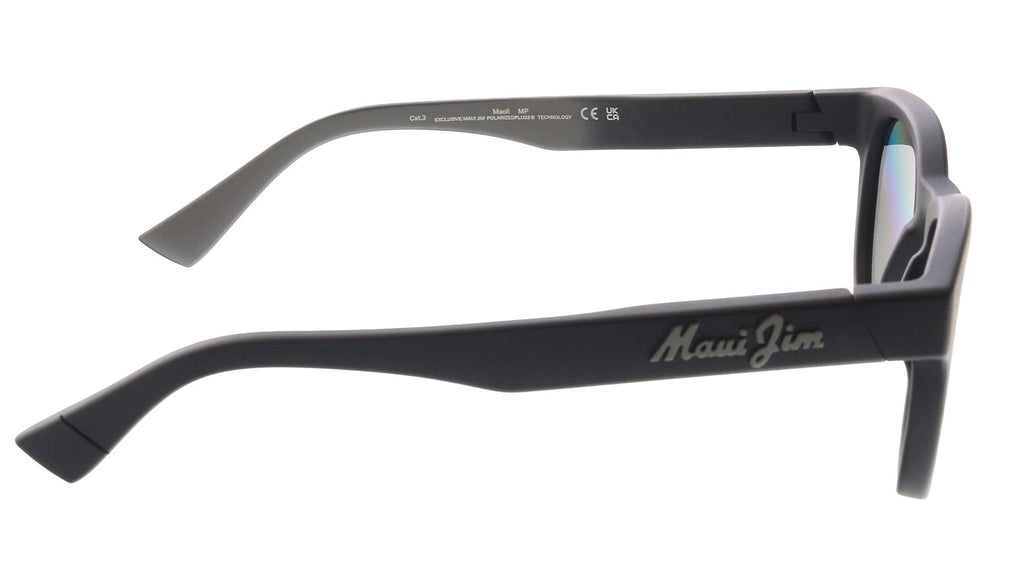 Maui Jim MJ0668S001 Classic Black Round Sunglasses Grey Gradient Polarized