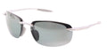 Maui Jim MJ0676S-002 Sporty Silver Rimless Grey Maui Ultra Lenses