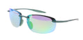 Maui Jim MJ0676S-004 Sleek Matte Green Rimless Green Mirror Polarized