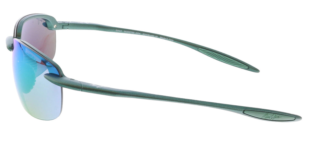 Maui Jim MJ0676S-004 Sleek Matte Green Rimless Green Mirror Polarized