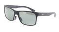 Maui Jim MJ0683S-001 Sleek Matte Black Square Grey Polarized Glass