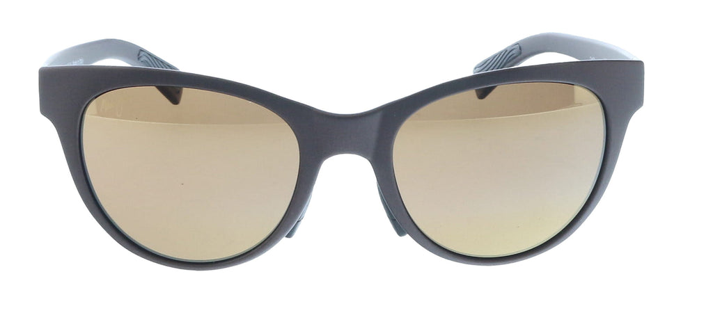 Maui Jim MJ0685S-002 Sleek Matte Brown Cat-Eye Bronze Polarized SuperThin