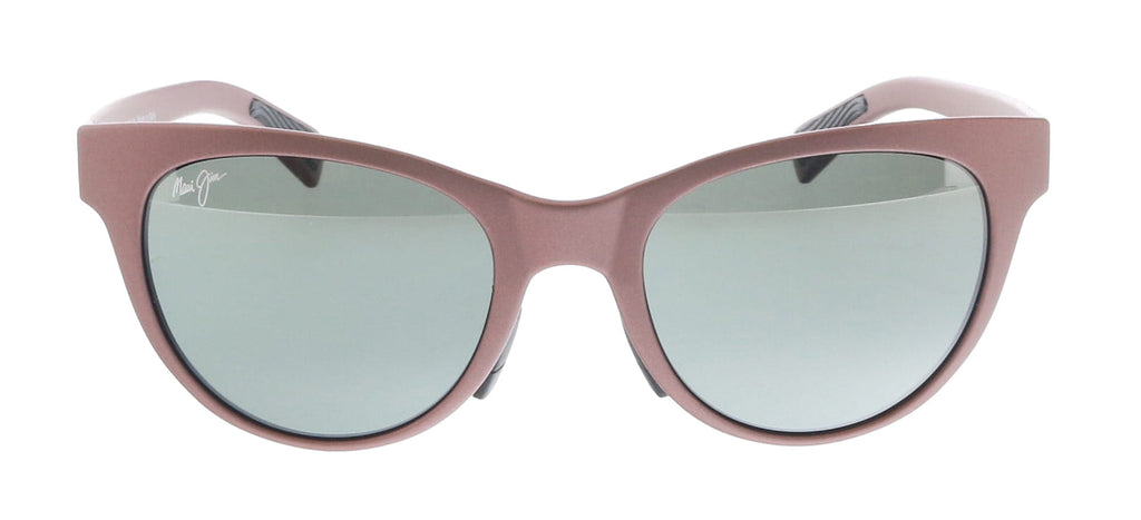 Maui Jim MJ0685S-003 Matte Dark Rose Cat-Eye Sunglasses Neutral Grey