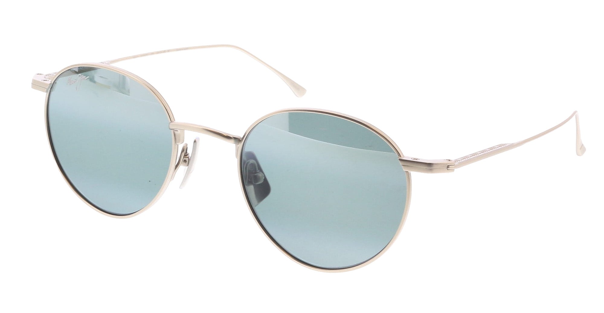 Maui Jim MJ0691S-001 Timeless Silver Round Titanium Sunglasses Grey Mirror