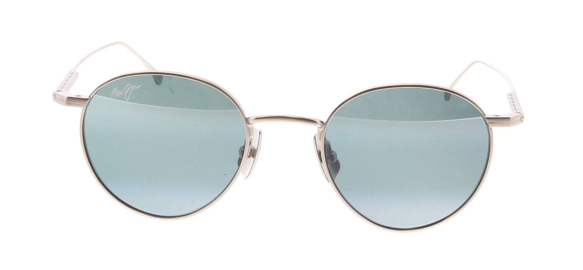 Maui Jim MJ0691S-001 Timeless Silver Round Titanium Sunglasses Grey Mirror