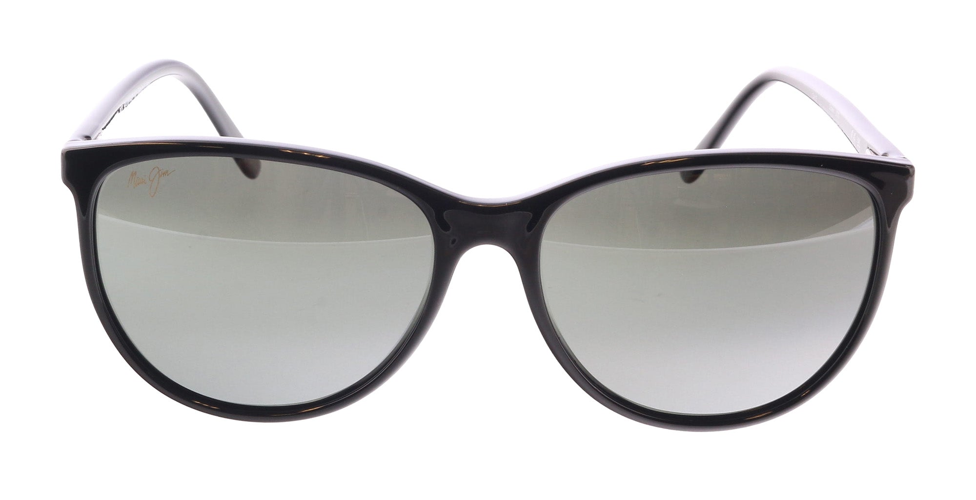 Maui Jim MJ0723S-003 Sleek Black Cat-Eye Sunglasses Polarized Grey
