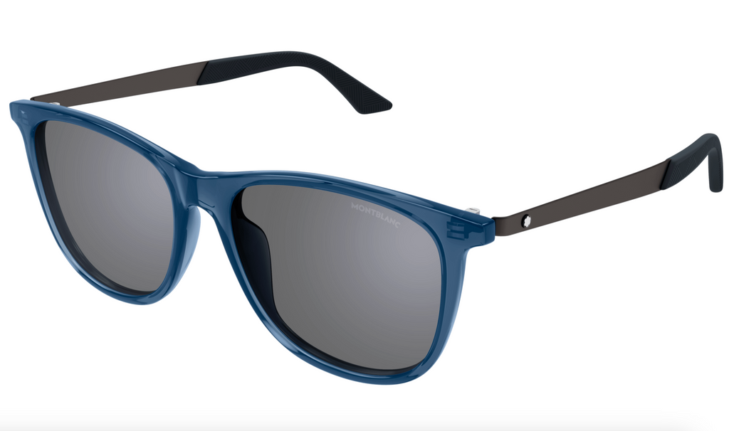Montblanc MB0330S-003  Sporty-Chic Blue Sunglasses Modern Elegance