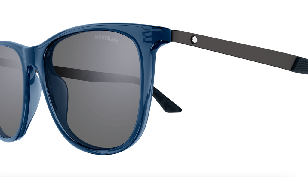 Montblanc MB0330S-003  Sporty-Chic Blue Sunglasses Modern Elegance