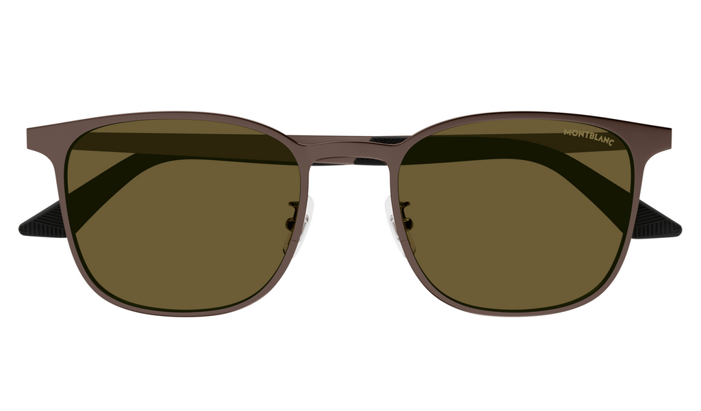 Montblanc MB0331S-003  Menâ€™s Matte Brown Pilot Sunglasses