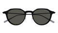 Montblanc MB0355S-001 Black Round Sunglasses Retro Metal Temple Design