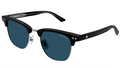 Montblanc MB0382S-002 Black & Silver squares Blue Lens Modern Look