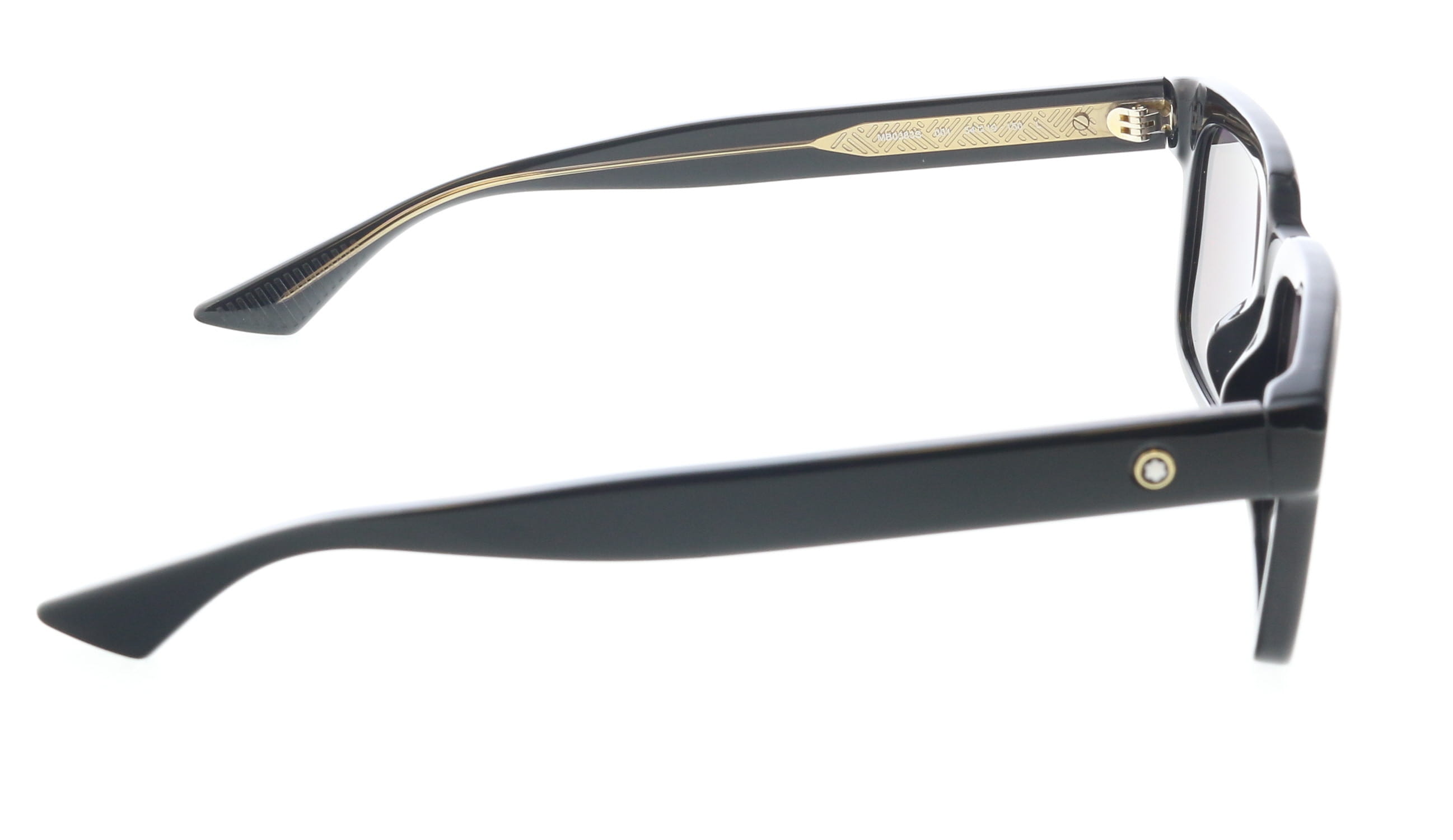 Montblanc MB0383S-001 Bold Black Square Sunglasses Minimalist Statement