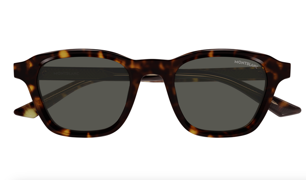 Montblanc MB0384S-002 Tortoise Square Sunglasses Classic Meets Trend