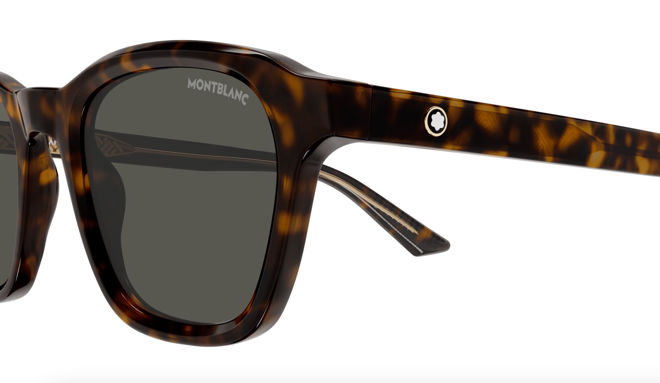 Montblanc MB0384S-002 Tortoise Square Sunglasses Classic Meets Trend