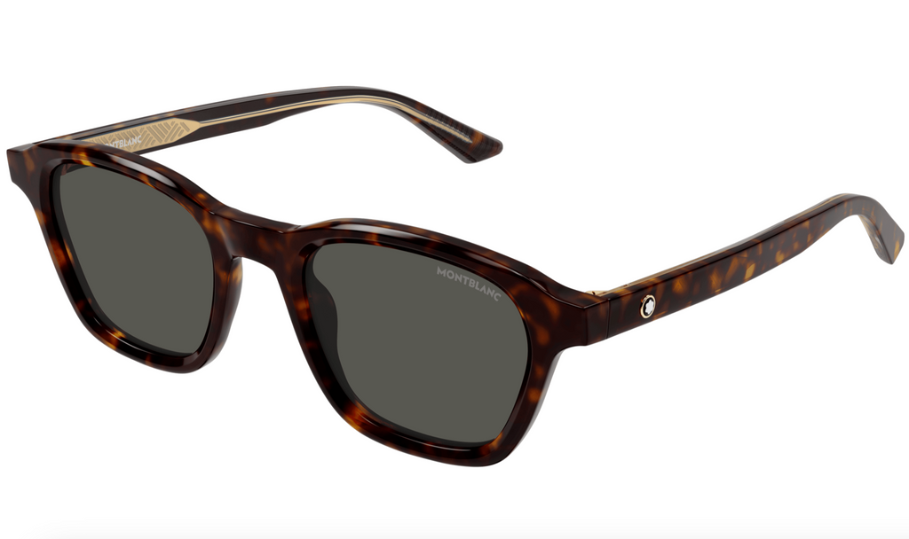 Montblanc MB0384S-002 Tortoise Square Sunglasses Classic Meets Trend