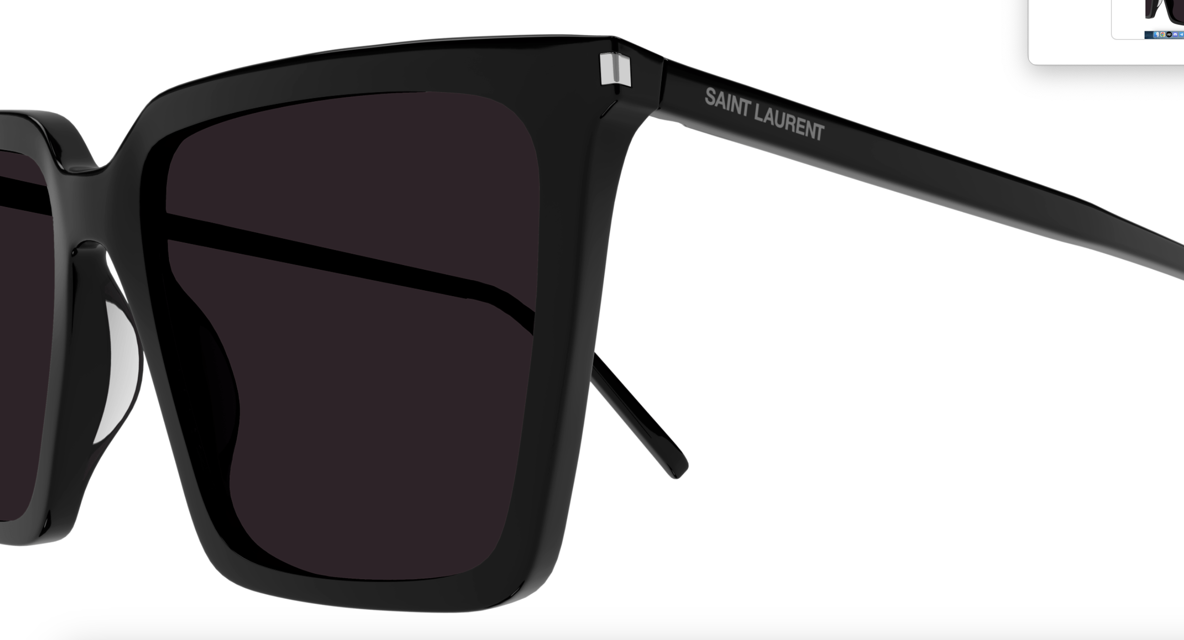 Saint Laurent SL 474-001 Black square Sunglasses