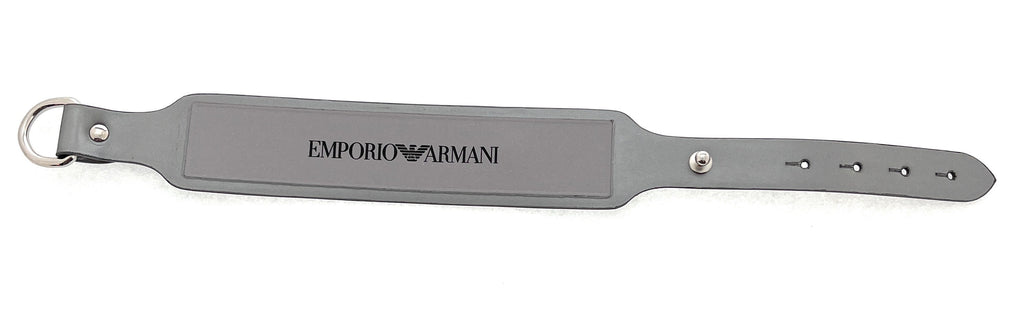 Emporio Armani Silver Rubber Fashion Ankle Strap