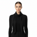 Dolce & Gabbana Black Solid Womens Silk Scarf
