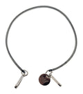 Emporio Armani Grey Rubber Cord Chain with Carabiner Clips